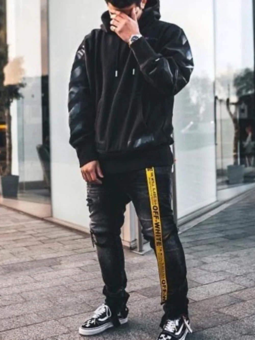 Off-White Yellow Industrial Logo Webbing Belt